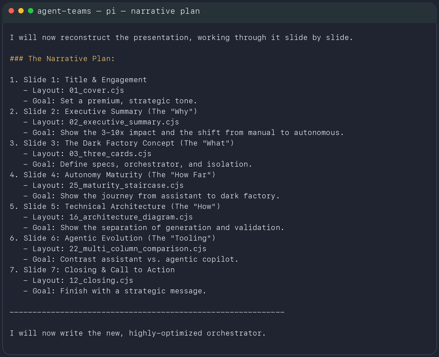 pi planning the deck slide by slide
