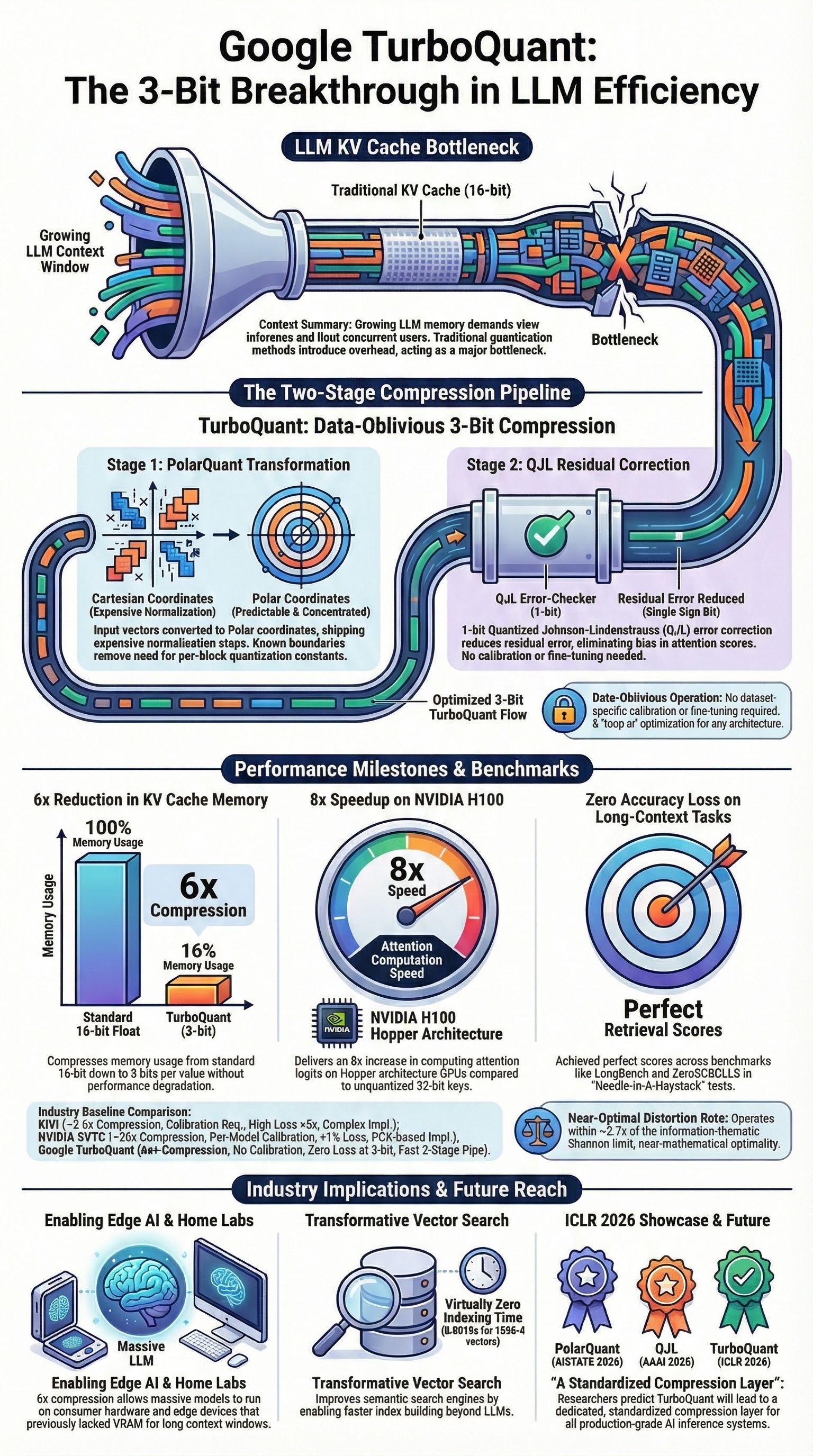 TurboQuant efficiency view showing the low-bit compression narrative from the research pack.